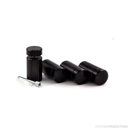 GYFORD DÉCOR Round Standoffs, Aluminum Black Anodized SOK-9-150BL